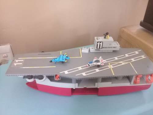 Vintage 1988 Micro Machines Aircraft Carrier + lots of extra's
